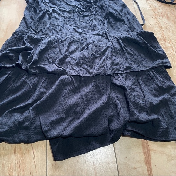 Knox Rose long sleeve tiered wrap dress, women’s size medium, black - Picture 4 of 7